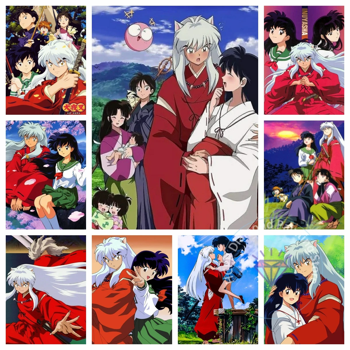 Cartoon InuYasha Higurashi Kagome Diamant Malerei Kit 5D DIY Diamant Stickerei Kreuz Stich Handgemachte Kunst Geschenk Handwerk Hause Geschenk