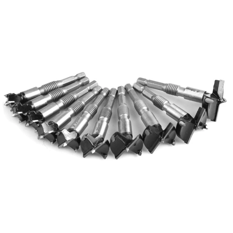 31GJ 10pcs Woodworking Drill Bit Bit Set Extension Bar Bat Bit Bint