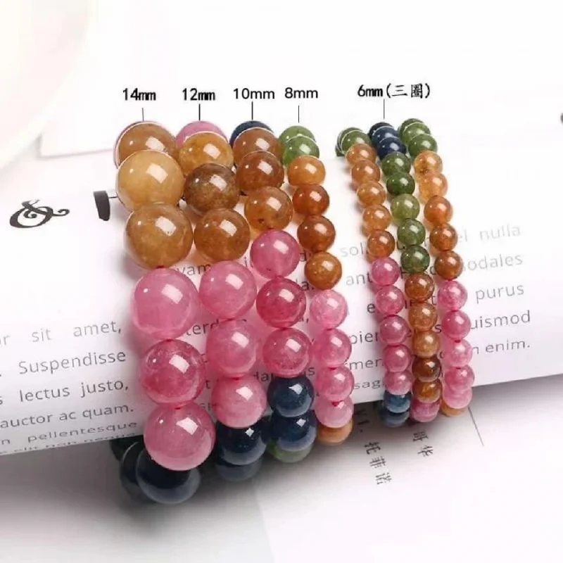 Wholesale Brazil Tourmaline Quartz Rock Jade Multi-Wrap for Family and Friends Women Bracelet