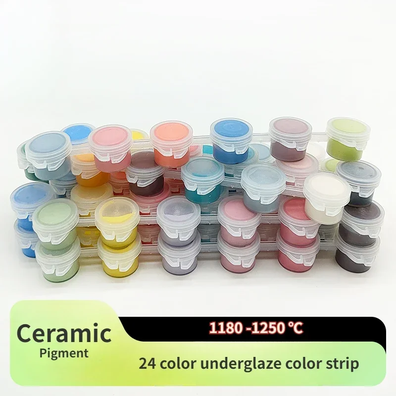 24color Pottery Concentrated Underglaze Color Paint Diy Washable Paint for Children Ceramics Glaze