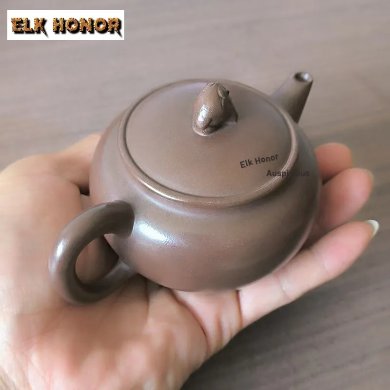 

170ml Exquisite Yixing Purple Clay Teapots Handmade Naph Small Pot Raw Ore Purple Mud Kettle Zisha Tea Set Drinkware Collection
