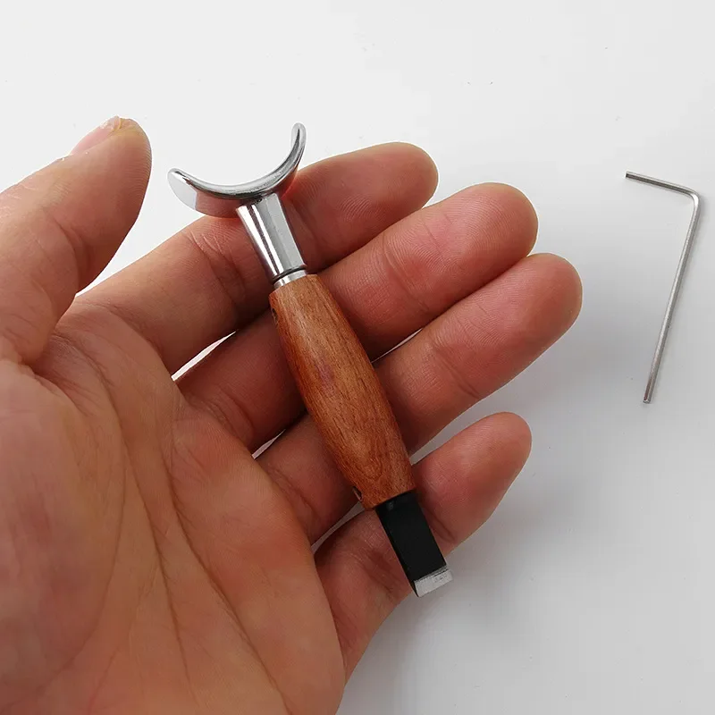 for 5202 Rosewood Leather Carving Rotary Knife Adjustable Height Handmade DIY Vegetable Tanned Leather Goods Tool