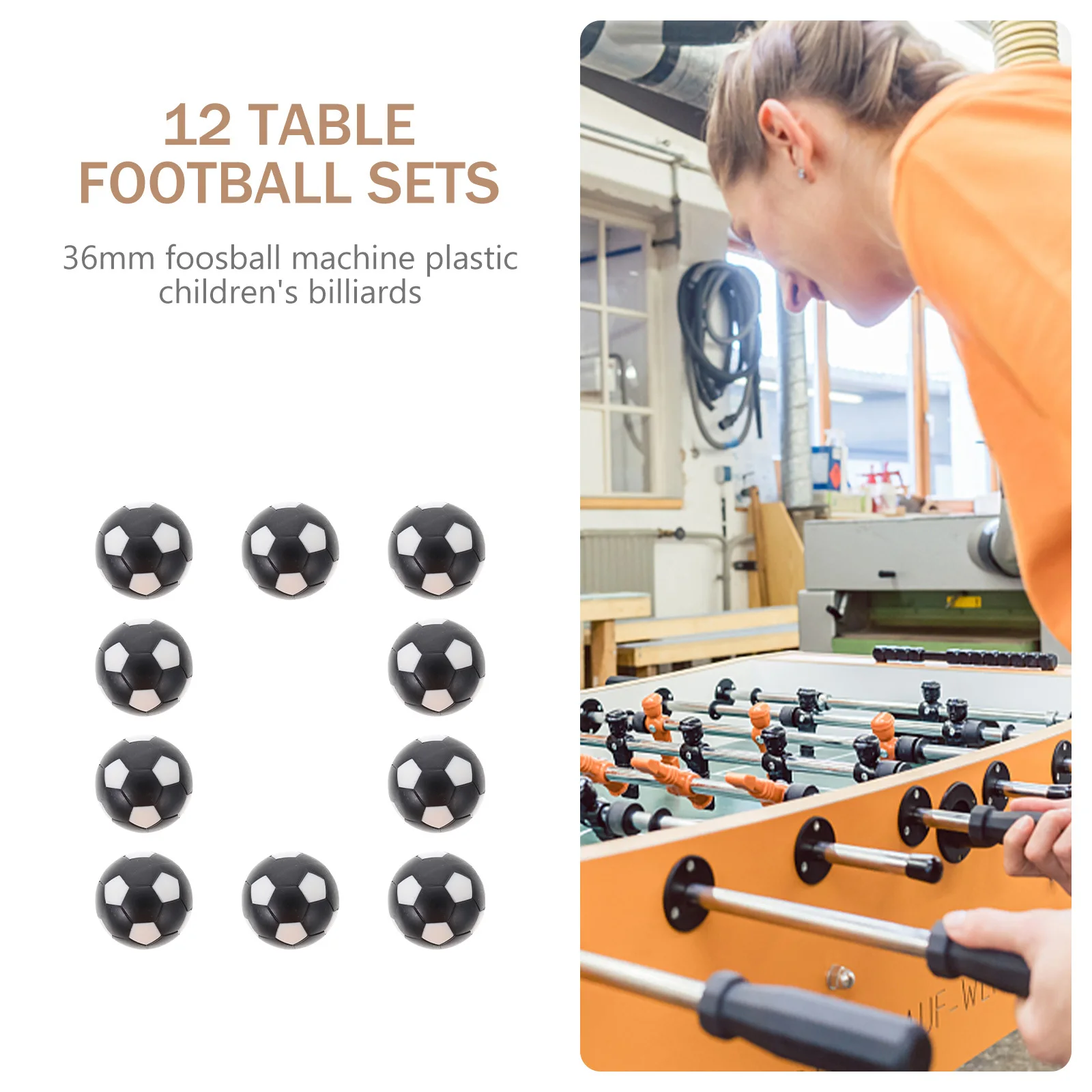10 قطع من كرات كرة القدم البلاستيكية الصغيرة لكرات كرة القدم مجموعة بديلة مدمجة لطاولة ملحقات ألعاب كرة القدم المكتبية #4