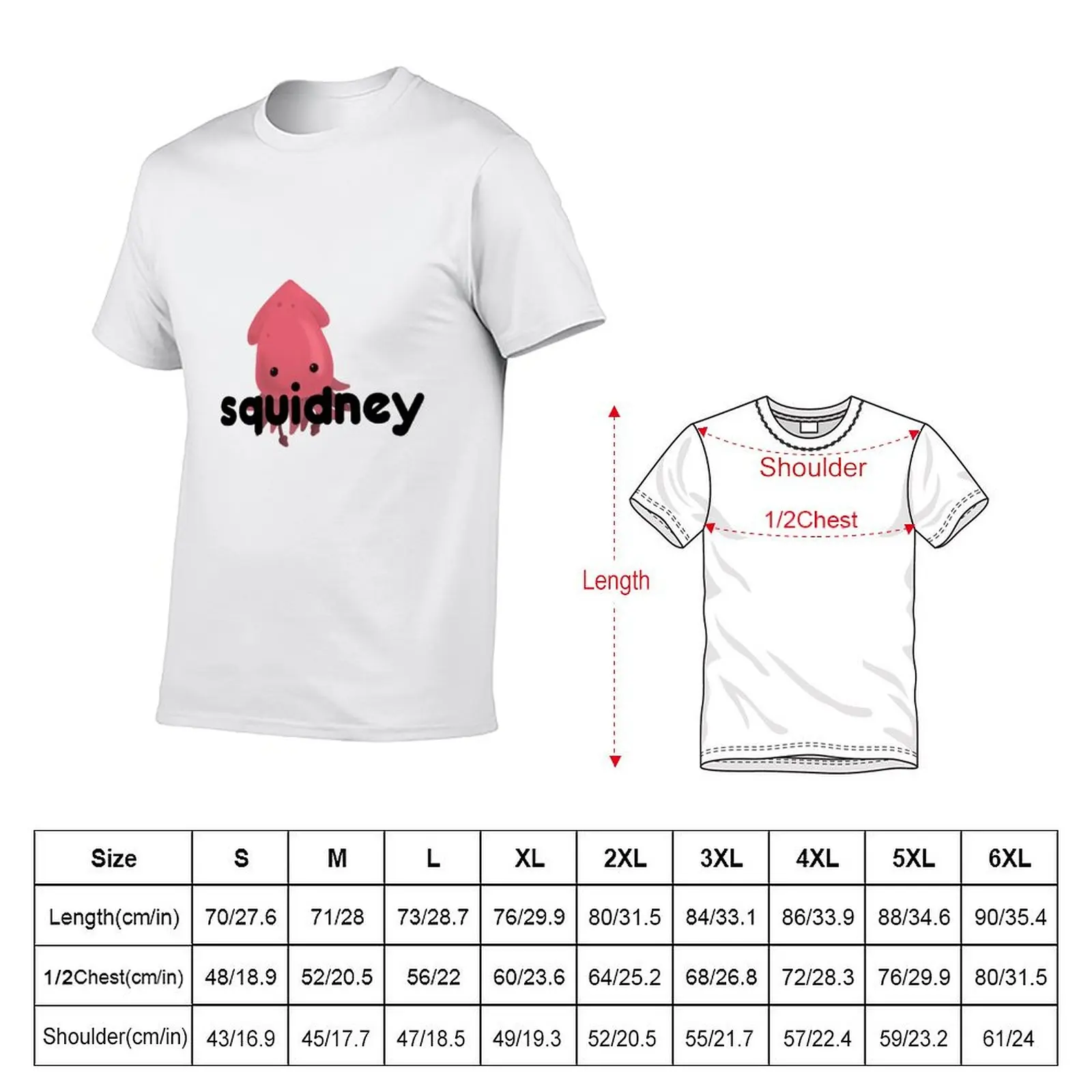 Squidney- Design 1 T-Shirt t shirts for man cotton funny t shirt personalised T-Shirt