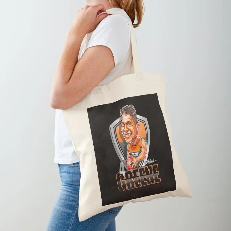 

Toby Greene cartoon - GWS Giants - Artwork by Brocker Tote Bag female bag Canvas bag for women shopping logo