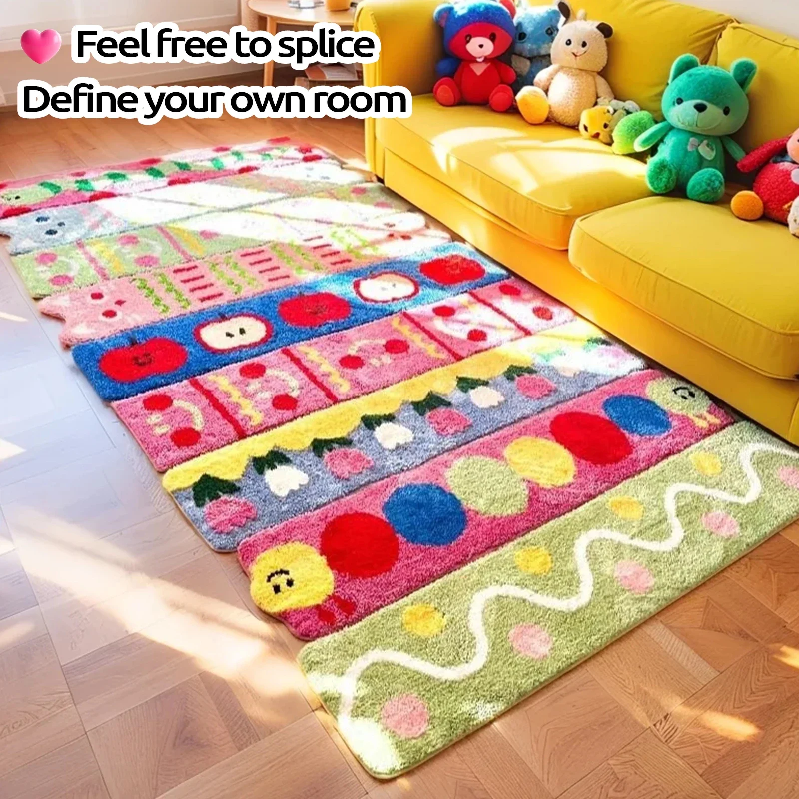 Luxurious Tufted Carpet Plush Shagy Flocked Rug For Living Room Soft Bedroom Floor Mat Non-Slip Kid Area Rug Home Decor Washable