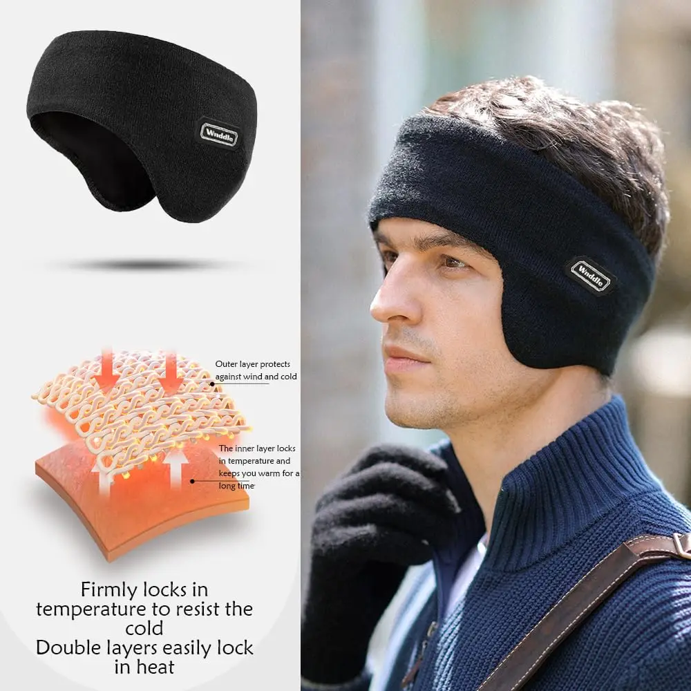 ที่ปิดหูกันหนาวแบบถักนุ่ม อุ่นสบาย สำหรับกิจกรรมกลางแจ้ง ปั่นจักรยาน เล่นสกี วิ่ง  แบบยูนิเซ็กส์