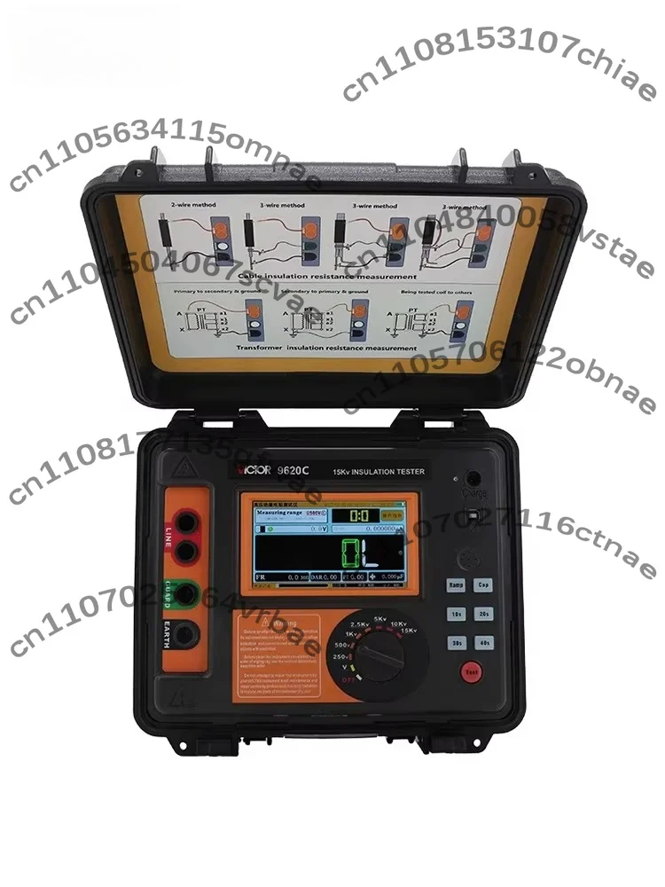 Insulation Resistance Tester 15KV Ultra High Voltage Digital Megohmmeter Intelligent Electrician Shake Meter Insulation Meter