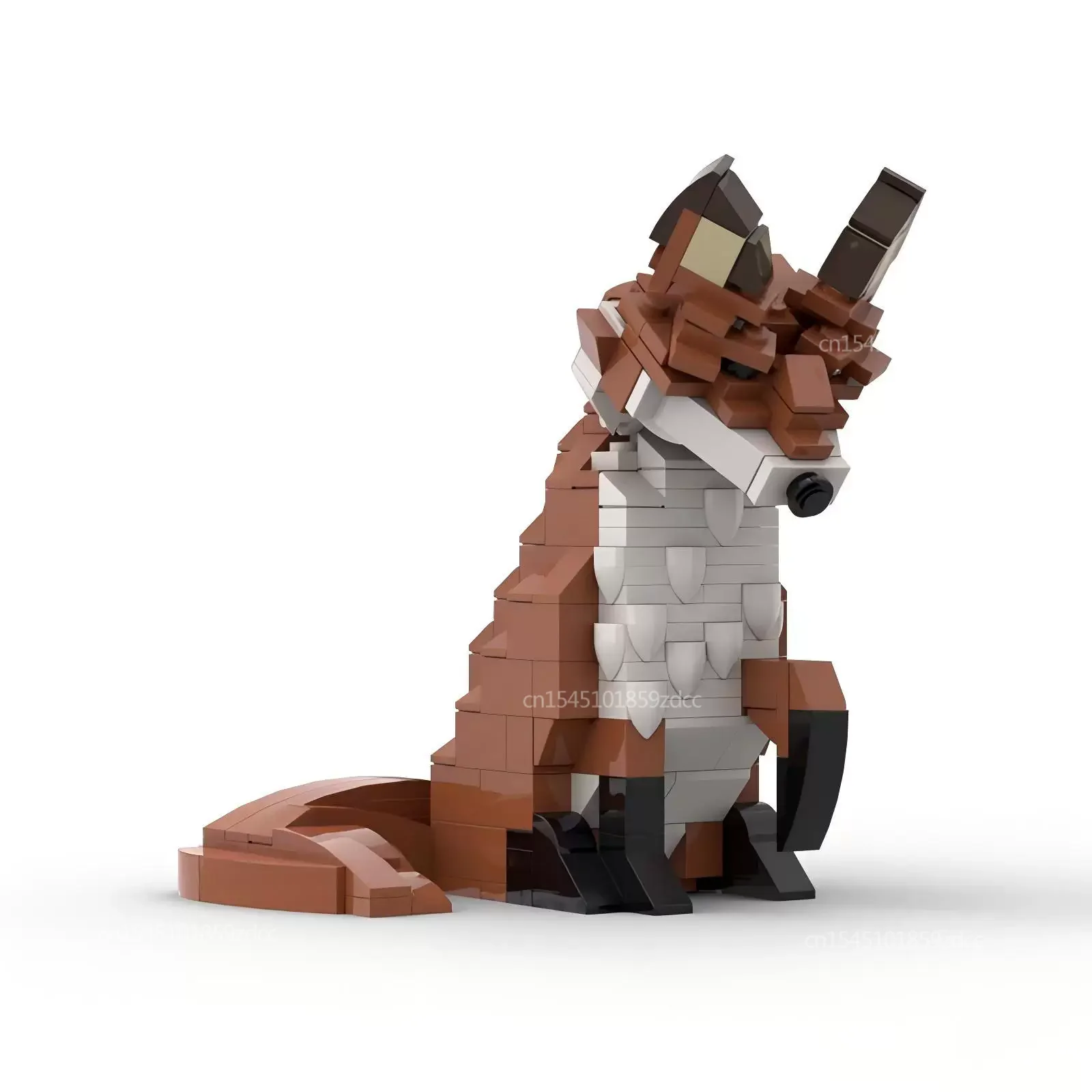 MOC Animal Series Bear Cub Wolf Red Fox Raccoon Model Building Blocks Ideas Set Assembly Constructor Bricks Toys Xmas Gifts