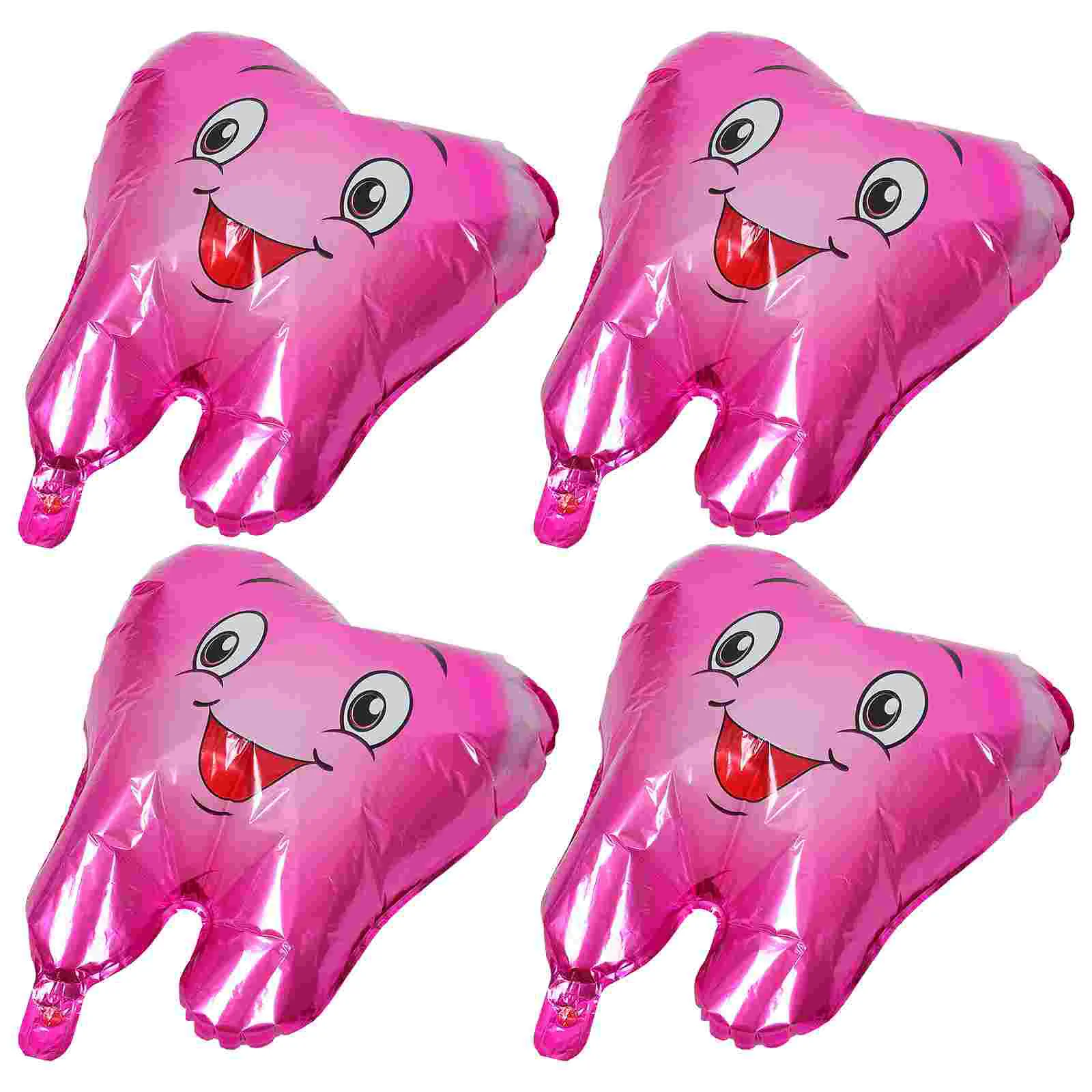 

4 Pcs Pink Balloon Arch Kit Tooth Decorative Balloons for Birthday Child Cars Toys