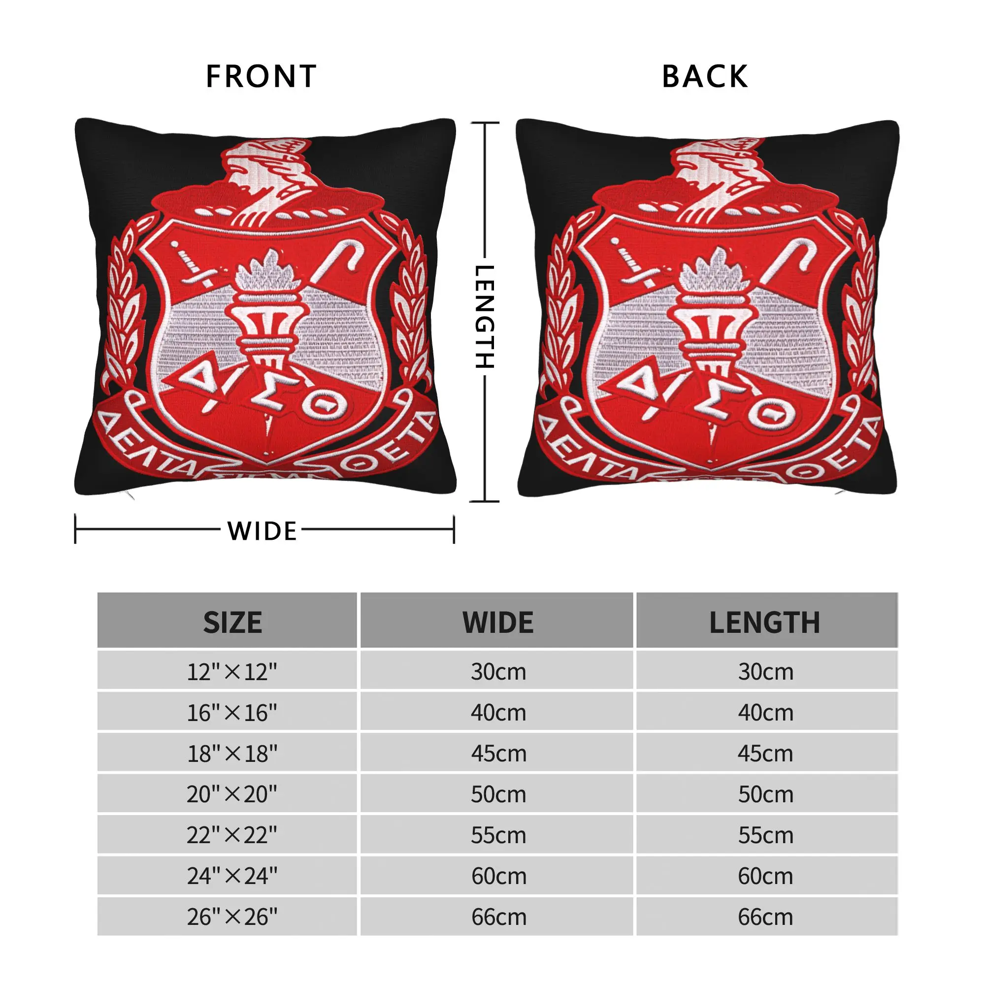 D-Delta Sigma Theta Pillowcases  Kawaii Pillow Case For Living Room Bed Chair Soft Pillow Cover