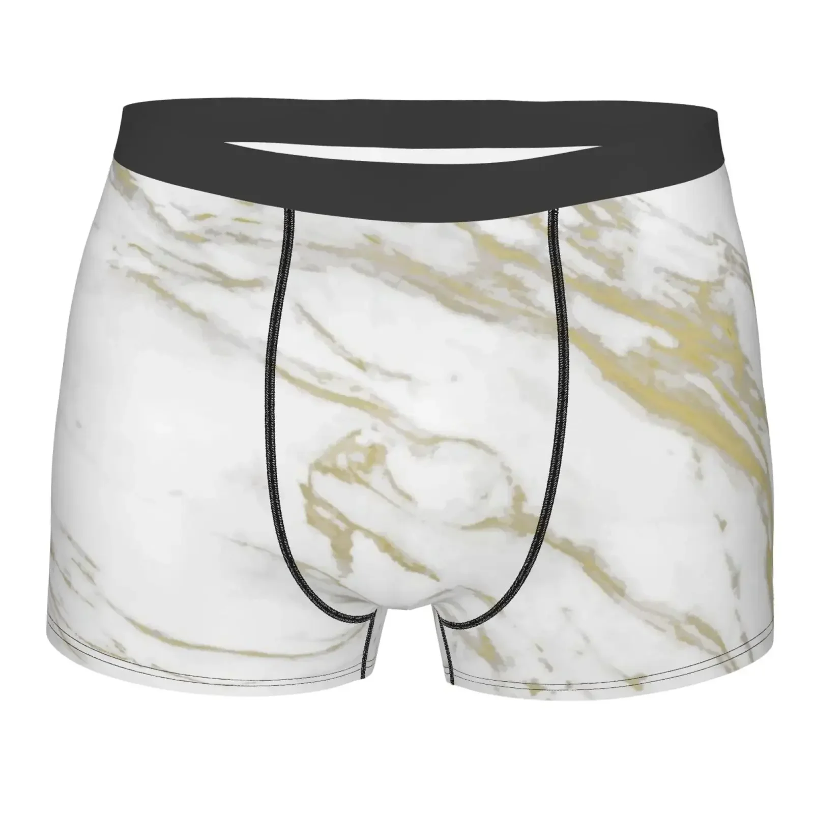 Texture Marble Print Men's Underwear Healthy Soft Comfortable High-Quality Men's Briefs Stylish Trendy Casual Sports Panties