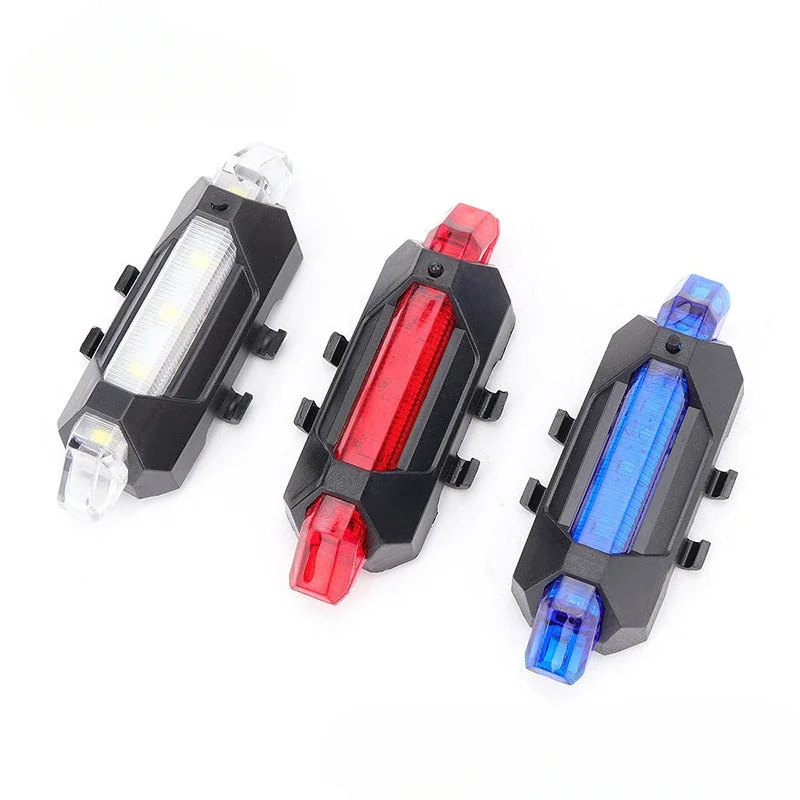 USB Oplaadbare Waterdichte Mountainbike Lamp Waarschuwing Fietsen Achterlicht Fiets LED Koplamp Achterlicht Voor Elektrische Scooter