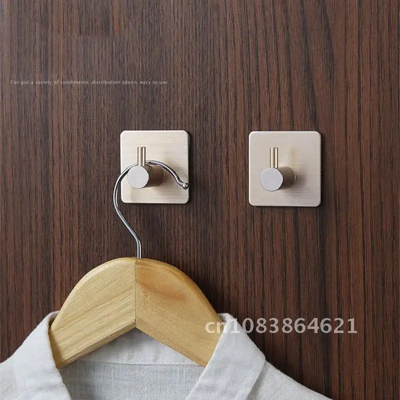 

Stainless Steel Self Adhesive Wall Coat Rack Key Holder Rack Towel Hooks Clothes Rack Hanging Hooks Bathroom Accessories