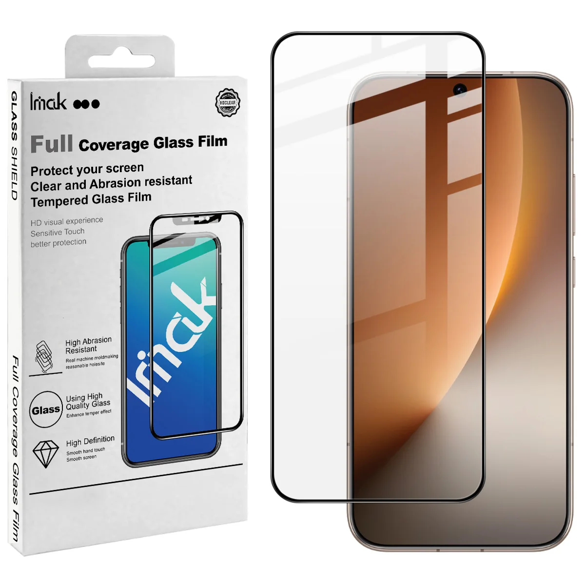 IMAK Pro+ Tempered Glass for Honor Magic8 Magic 8 5G Protector Film Support Fingerprint