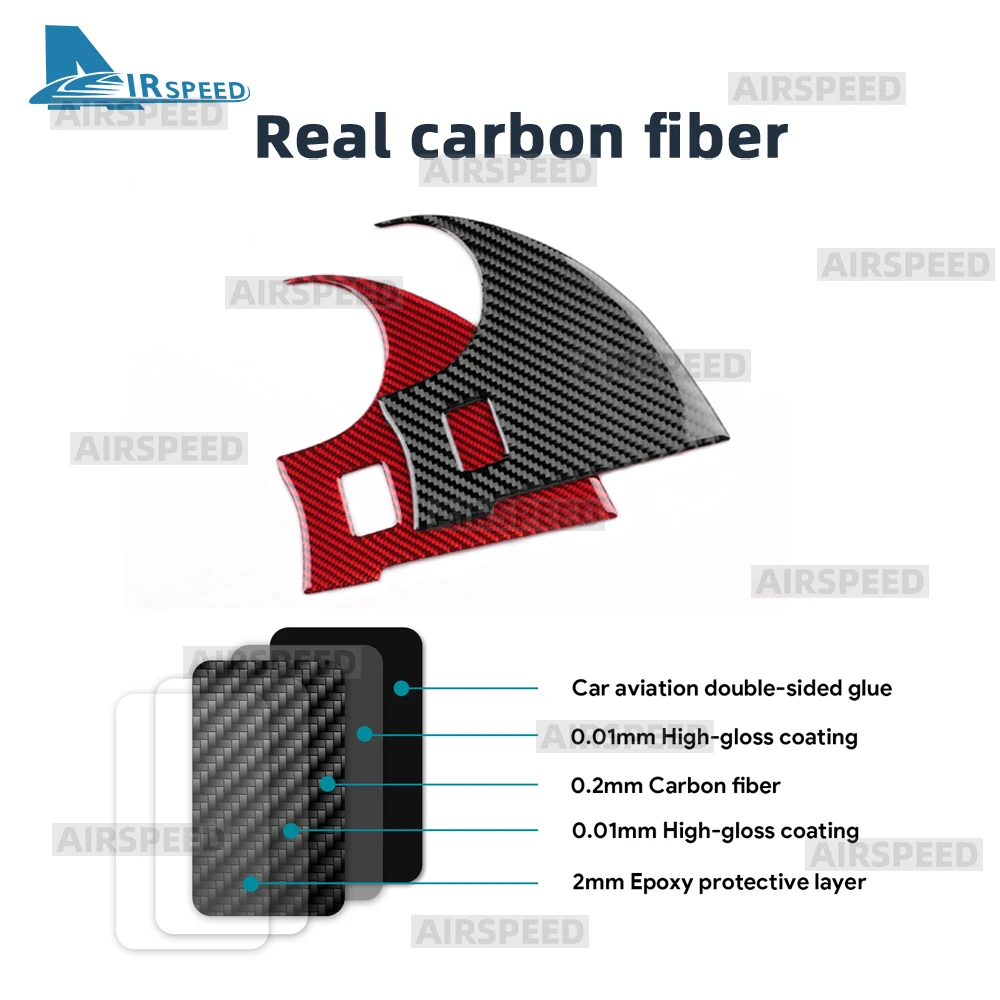 Real Soft Carbon Fiber Sticker For Mitsubishi Outlander 2017 2018 2019 2020 2021 LHD RHD Central Air Outlet Frame Panel Trim - view 5