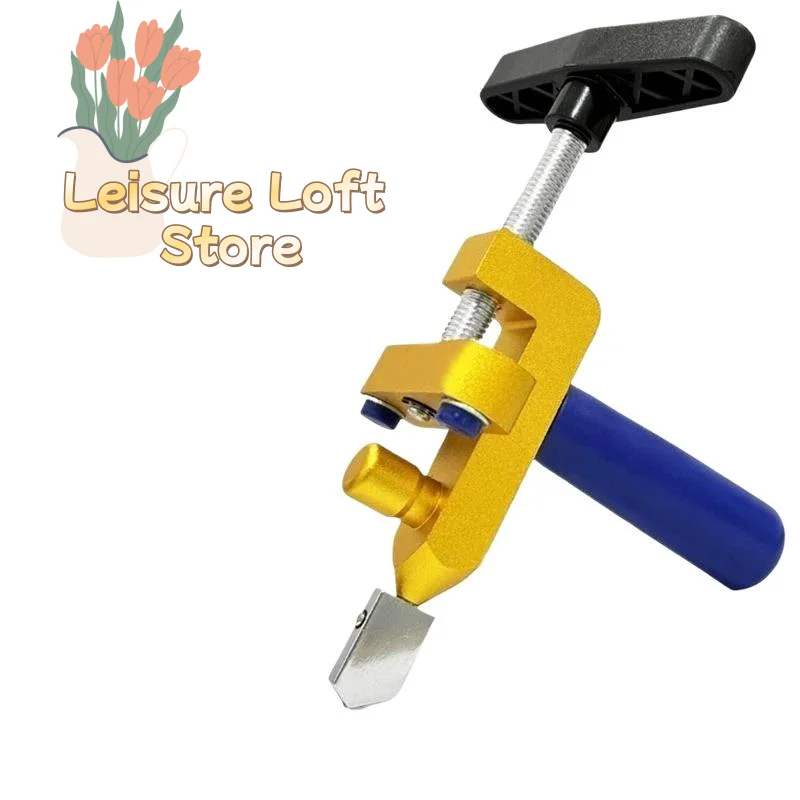 2 In 1 Portable Glass Ceramic Cutter Diamond Roller Wheel Sharp Cutting Tool for Art Craft Tile Glass Home Renovation Use
