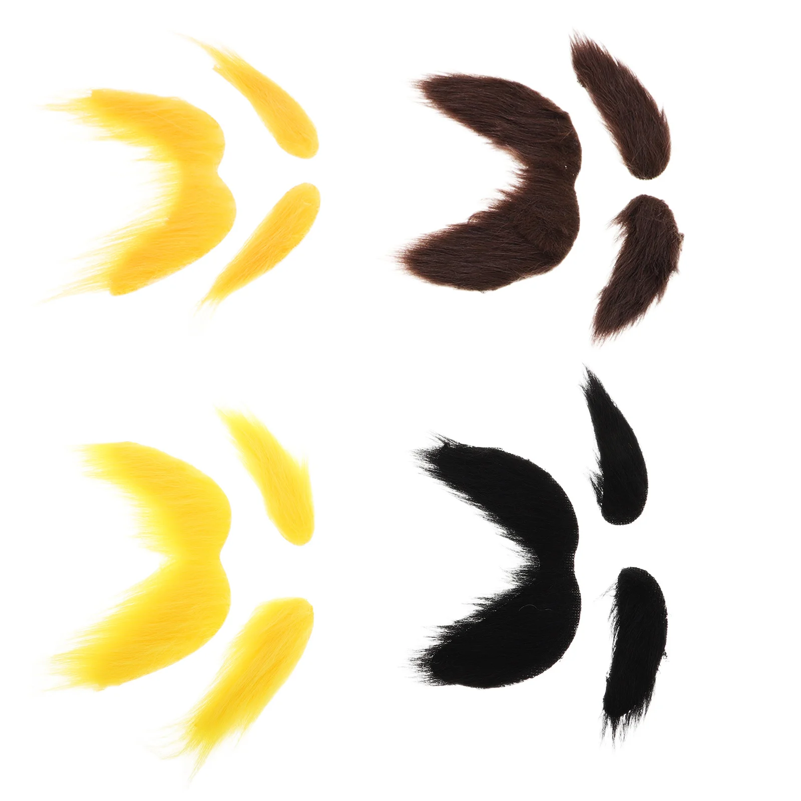 

4Sets Realistic Fake Beard Mustache Set Self-Adhesive Party Costume Props Halloween Cosplay Photo Booth Funny Festive Gatherings