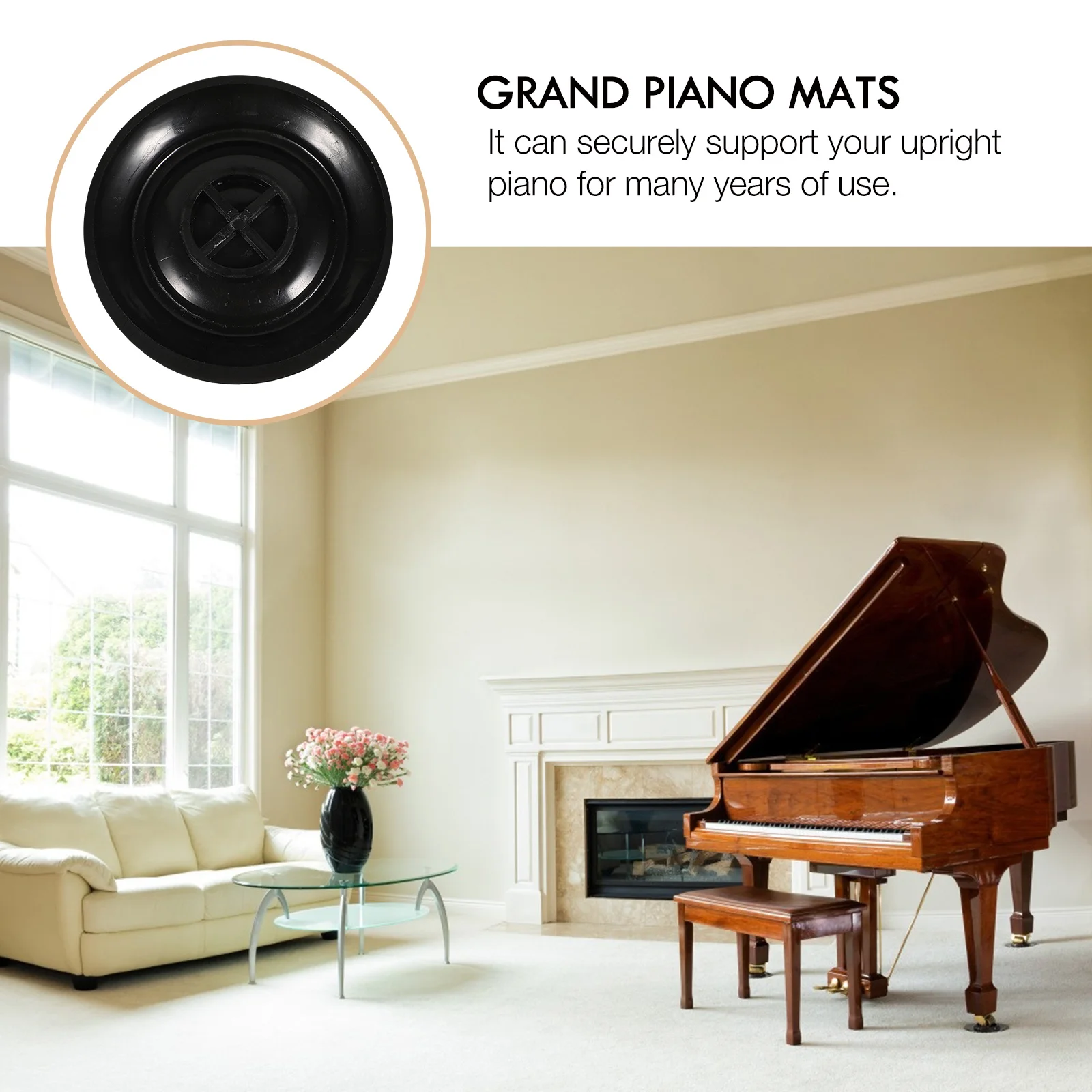 

8Pcs Piano Foot Pads Non-Slip Mat Floor Protection for Piano Legs Stable Support Anti-Skid Absorption Pads Non-Slip Floormat