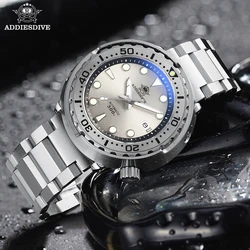 ADDIESDIVE TOP Sale Men's Diving Watch Tuna Watch 30Bar Synthetic Sapphire BGW9 Luminous Complete Calendar Automatic Watches