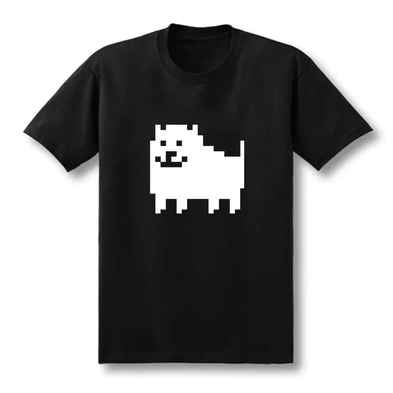 HOT Men Fashion Game T Shirts Undertale Annoying Dog Printed Anime Cotton T-shirt Casual Tees Customized Streetwear