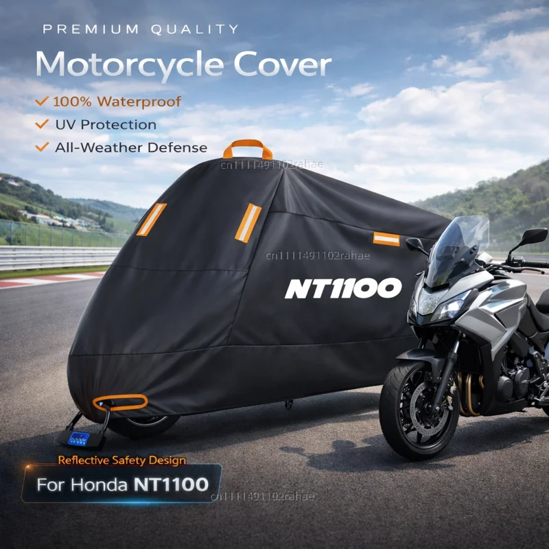 

For Honda NT1100 NT Motorcycle Cover Waterproof Thickened Polyester Tarpaulin UV Protective Outdoor Rain Dust Sun Scooter Cover