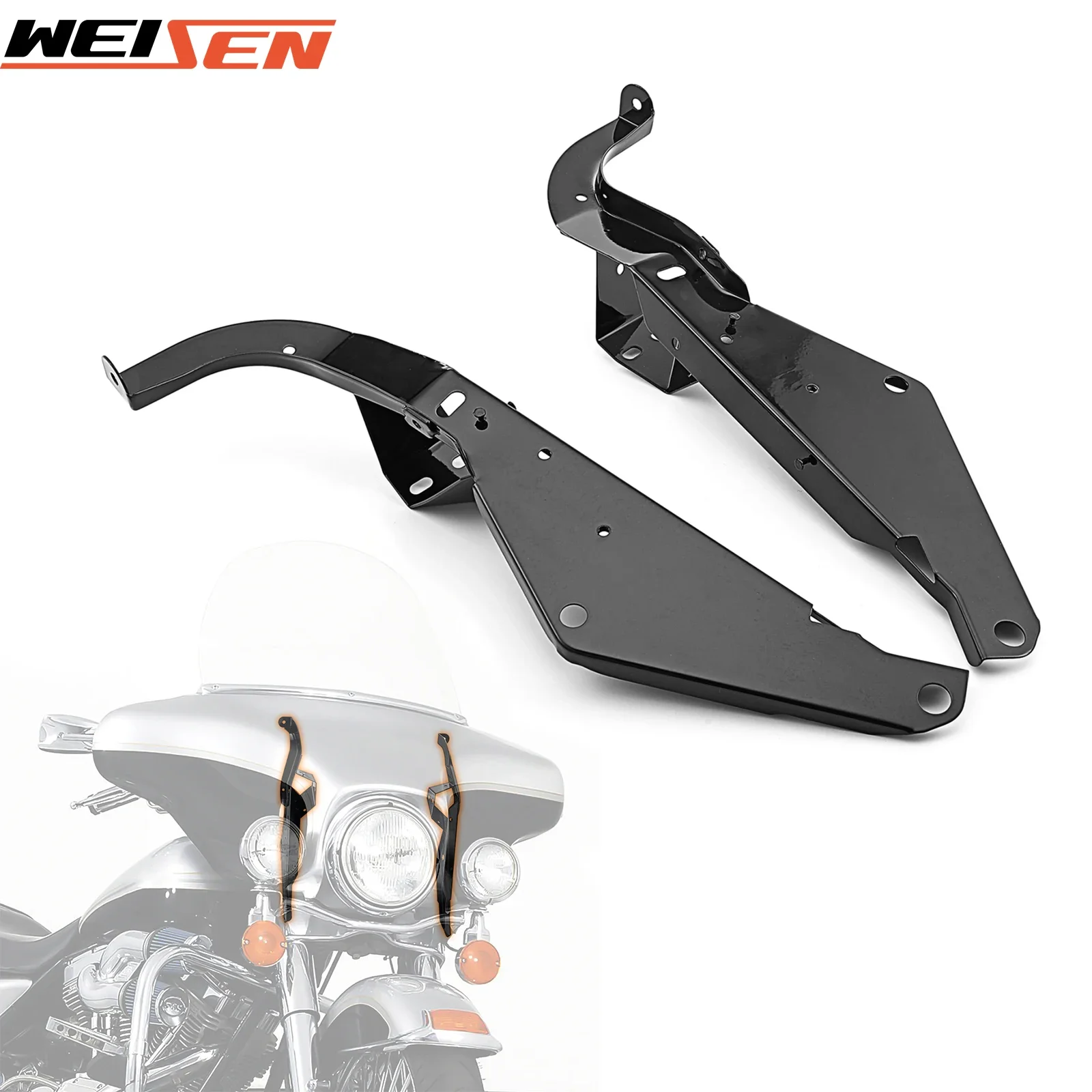 

For 1996-2013 Harley Electra Glide FLHT Street Glide FLHX Motorcycle Outer Head Batwing Fairing Support Bracket Replace Upgrade