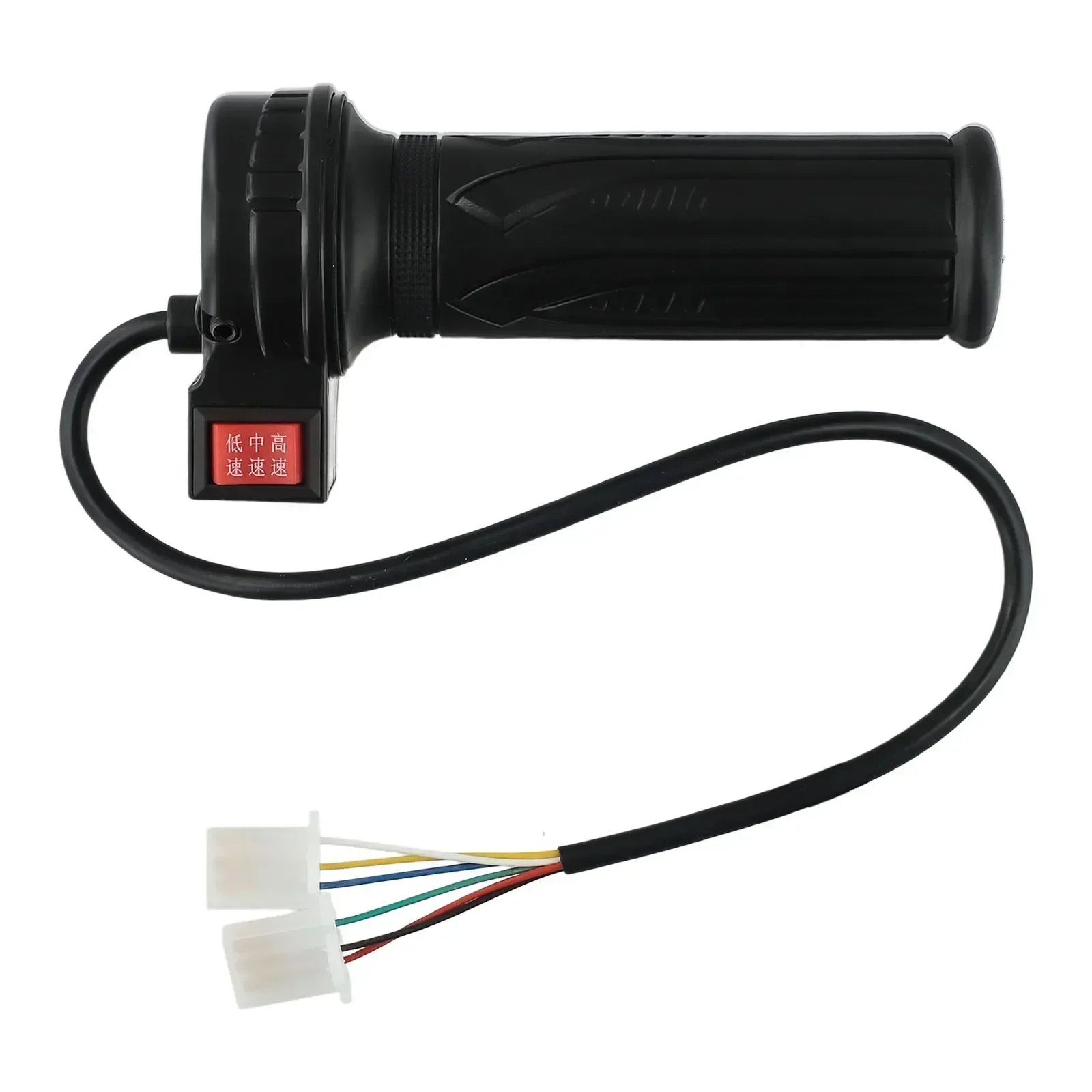 Electric Bike Bicycle Twist-Throttle High/Medium/Low Speed/Forward/Reverse Wire Throttle Grip For Electric Scooter Bike Handleba