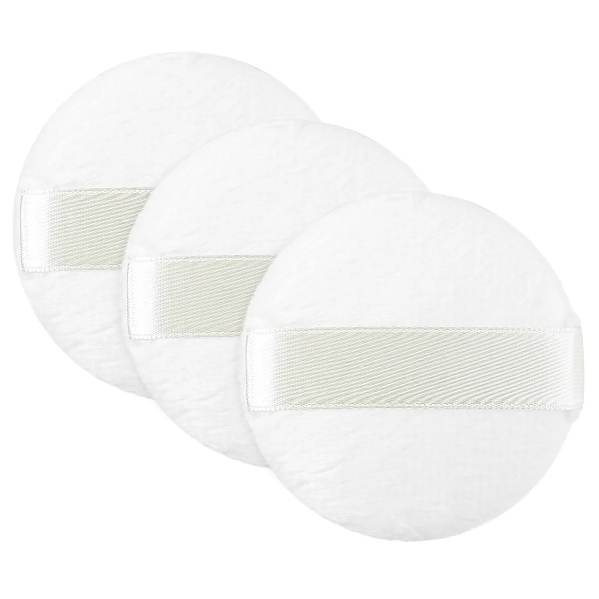 

3 Pcs Ultra Short Plush Fluffy Powder Puff Comfortable Toddler Body Dusting Powder Puffs