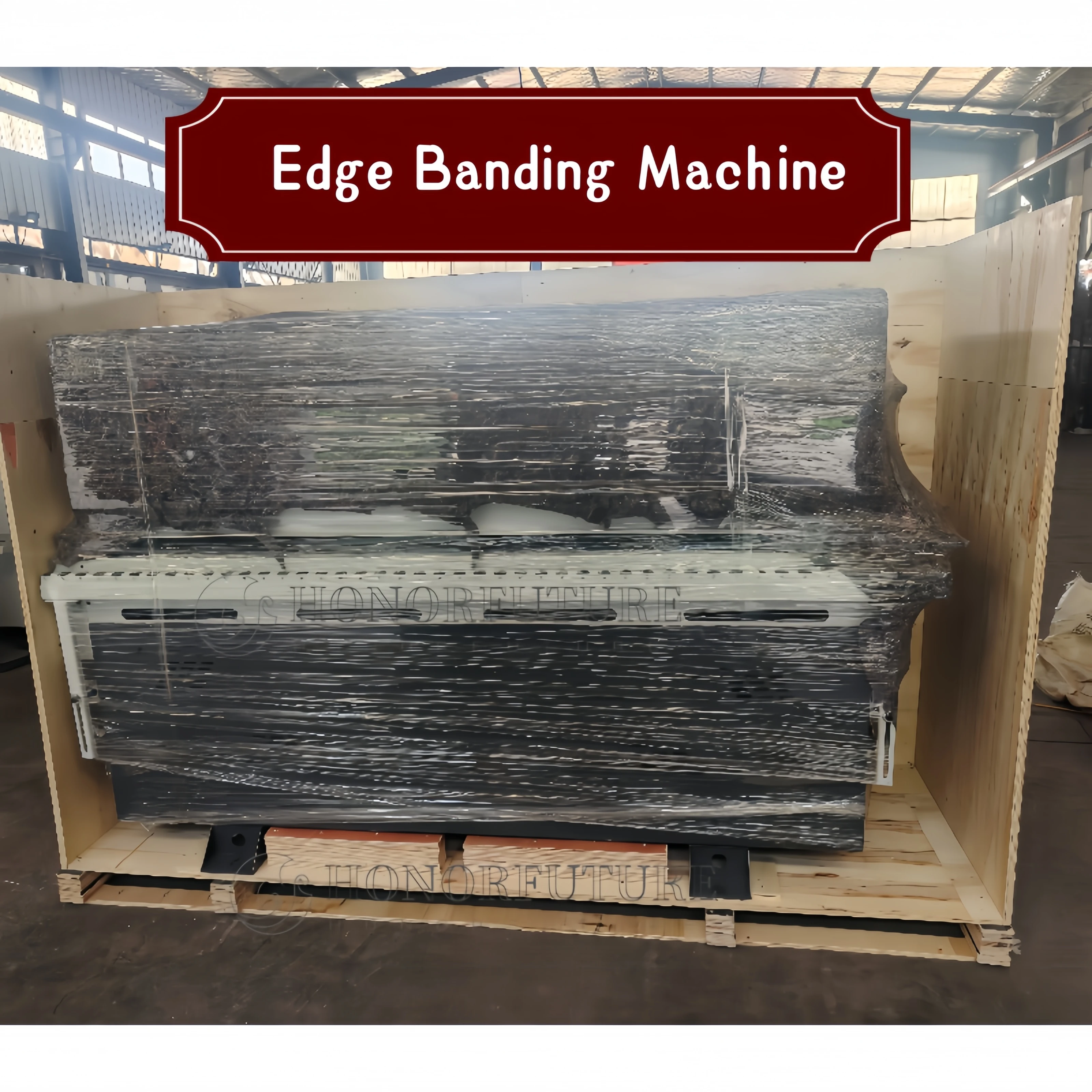 Fast Speed Wood MDF PVC Strip Glue Edge Bander with Scraping Buffing Straight Line High Quality Automatic Edge Banding Machine