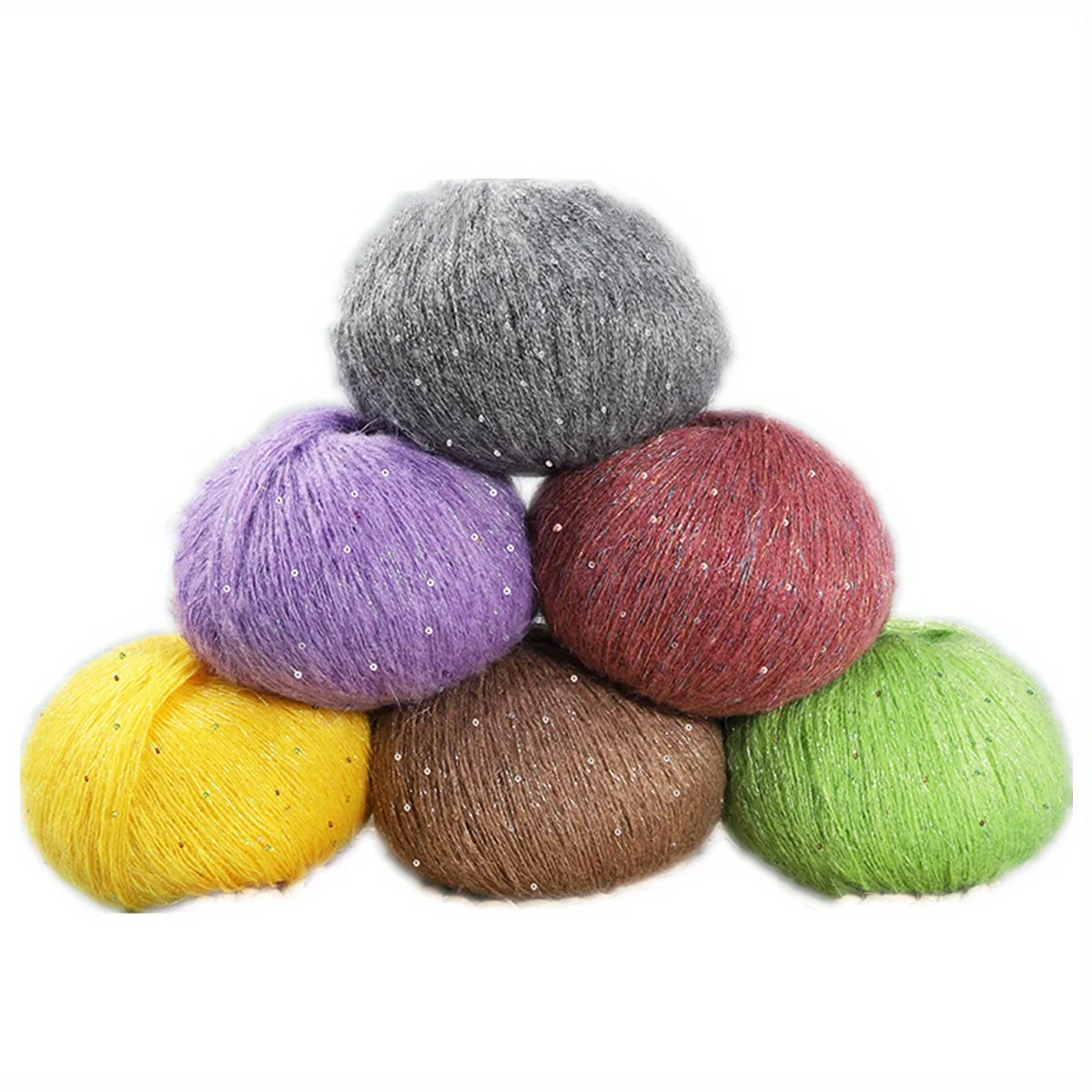 Lace  Mohair Yarn with Sequins  Crochet Knitting Yarn with Lurex Fashion  Sweater Shawl Needlework Yarns with Loops 450m/pc 50g