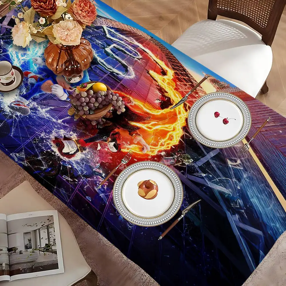أمين H-القنفذ مفارش المائدة المنزلية لتزيين الطعام وإكسسوارات الطاولة المستطيلة قماش مقاوم للماء مضاد للبقع