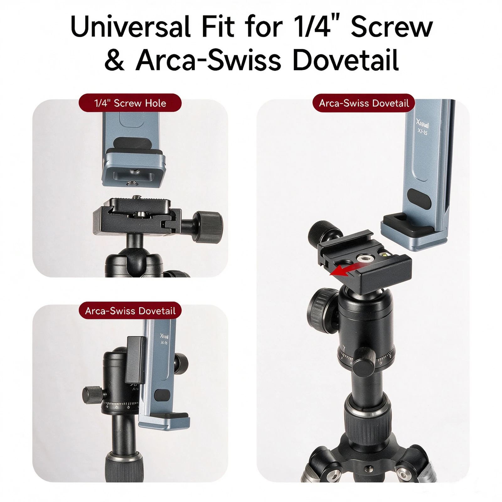 XJ-15 Universal Aluminum Alloy Tablet Phone Stand Holder Clip Tripod Adjustable Bracket For Mobile Phones Ipro Tablets 12.9in 3