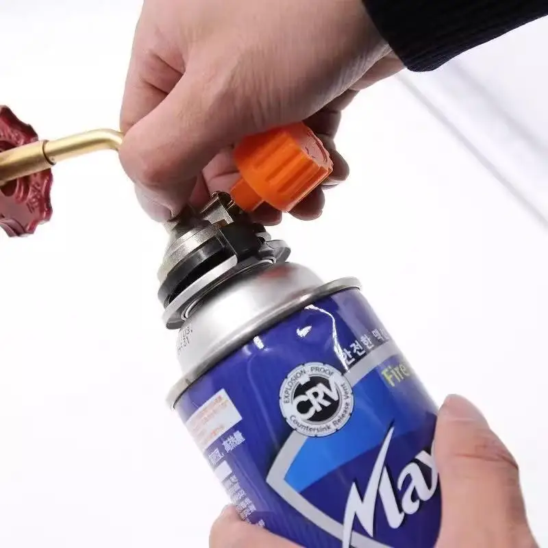 Gas Butane Cylinder Tank Refill Connector Adapter Outdoor Gas Tank Inflation Valve Cylinder Filling Connector Camping Accessorie