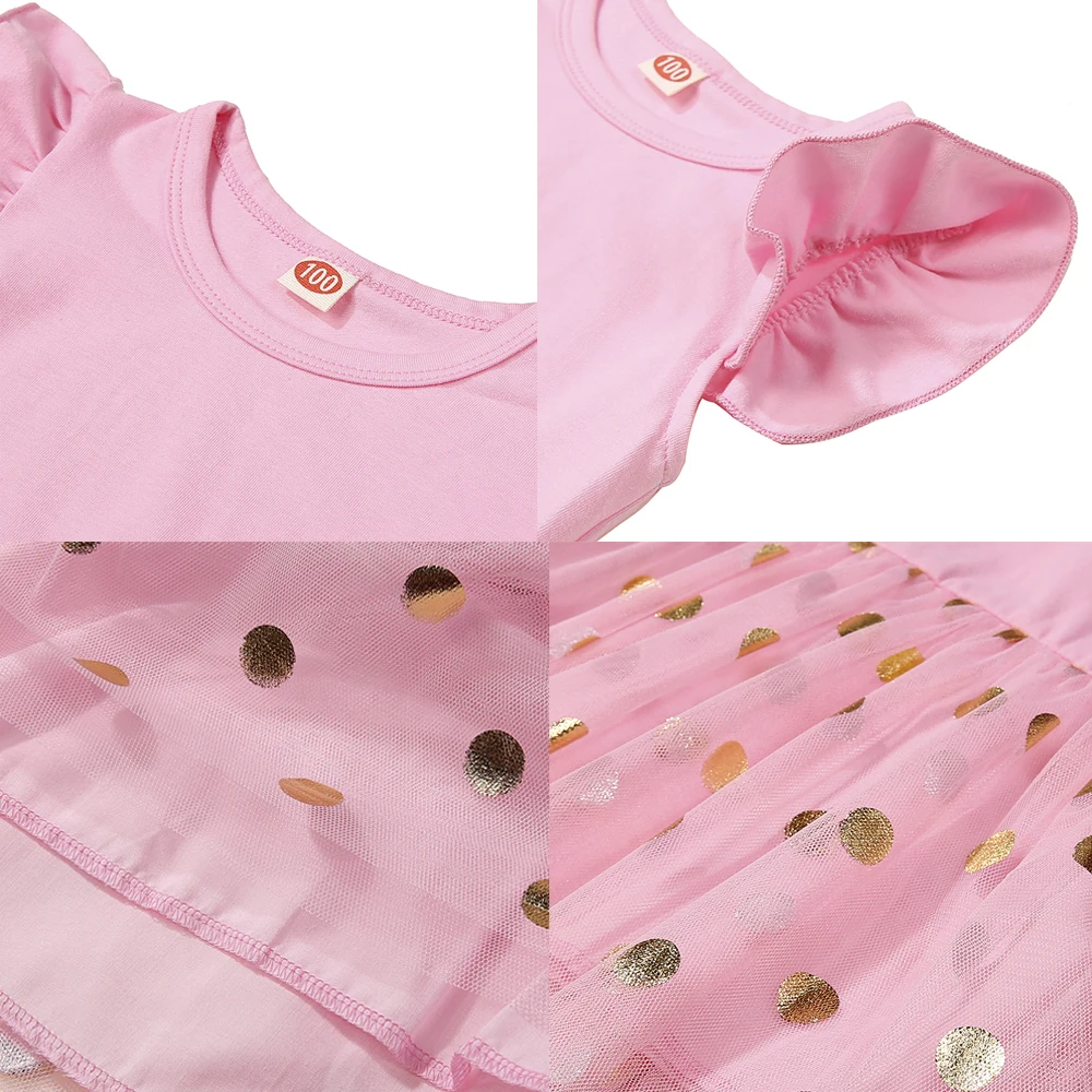 Camisa de cumpleaños de unicornio, vestido para niñas pequeñas de 1 a 4 cumpleaños, tutú de princesa rosa, vestidos para niños pequeños, trajes de