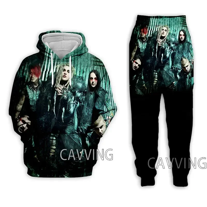 

New Fashion Women/Men's 3D Print Davey Suicide Rock Hooded Sweatshirts + Pants Trouser Suit Clothes Two-Pieces Sets