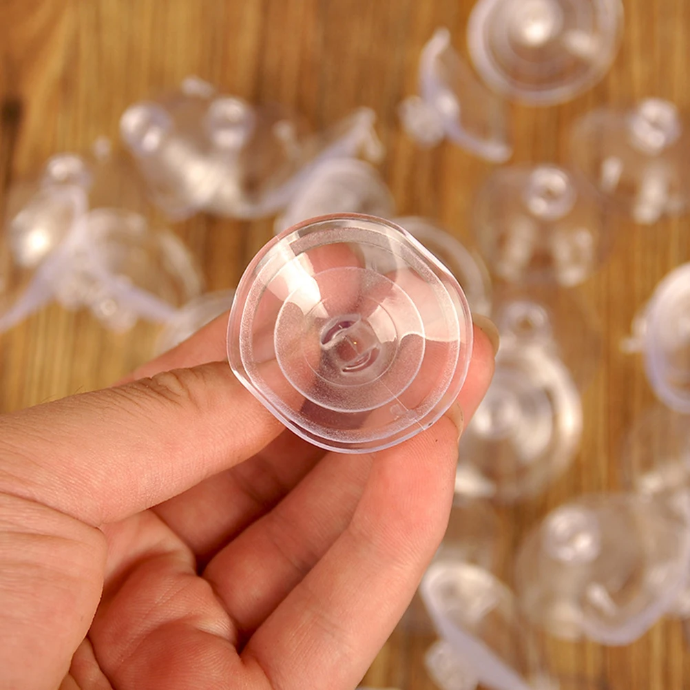 

30pcs Suction Cups Without Hook Clear Plastic Anti Yellowing Hanging Decorations Glass Window Wedding Car Hangers