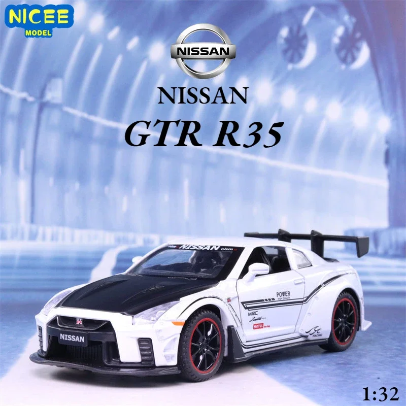 1:32 Nissan GTR R35 sports car High Simulation Diecast Car Metal Alloy Model Car Children's toys collection gifts A298