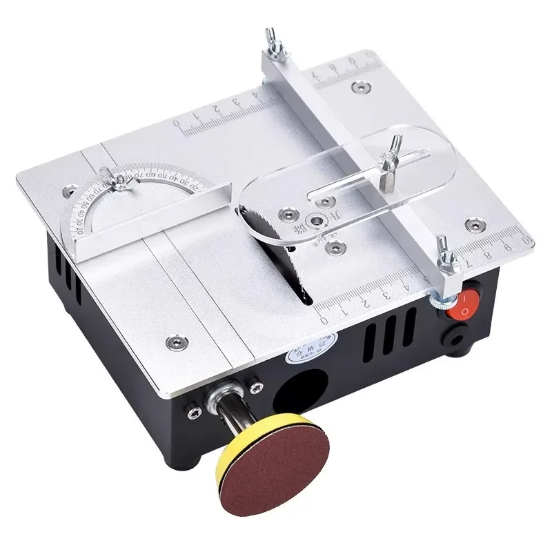 Precision Desktop Miniature Table Saw DIY Acrylic PCB Aluminum Alloy Cutting Machine Mini Model Small Chainsaw 