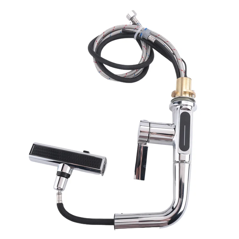 【A08I】Waterval Uittrekbare Keukenkraan Koud Warm Kraan/Uittrekbare Kraan Draaibare Gootsteen Lifting Wastafel Kraan-B