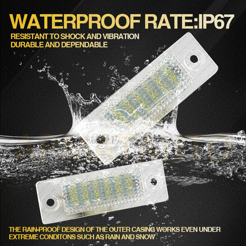 2 قطعة Canbus LED رقم الترخيص لوحة ضوء مصباح أبيض لشركة فولكس فاجن توران جولف العلبة جيتا MK5 T5 باسات سكودا سوبر 1 اكسسوارات السيارات #5