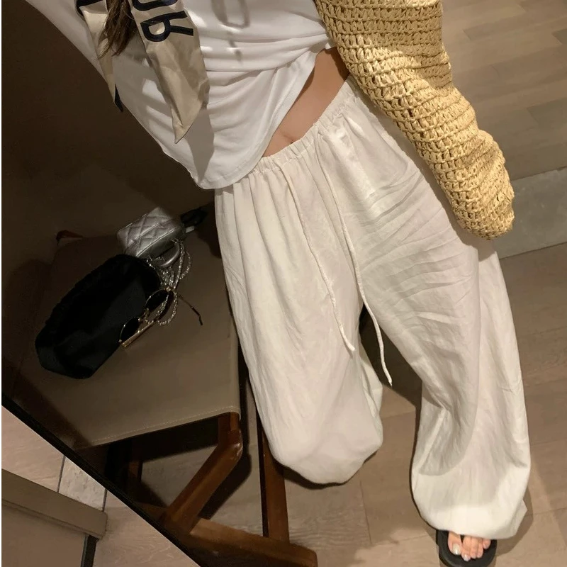 New Summer Women's Pants High-End Casual Style Mid-Low Waist Other Material 100% Casual Pants for Middle-Aged Women