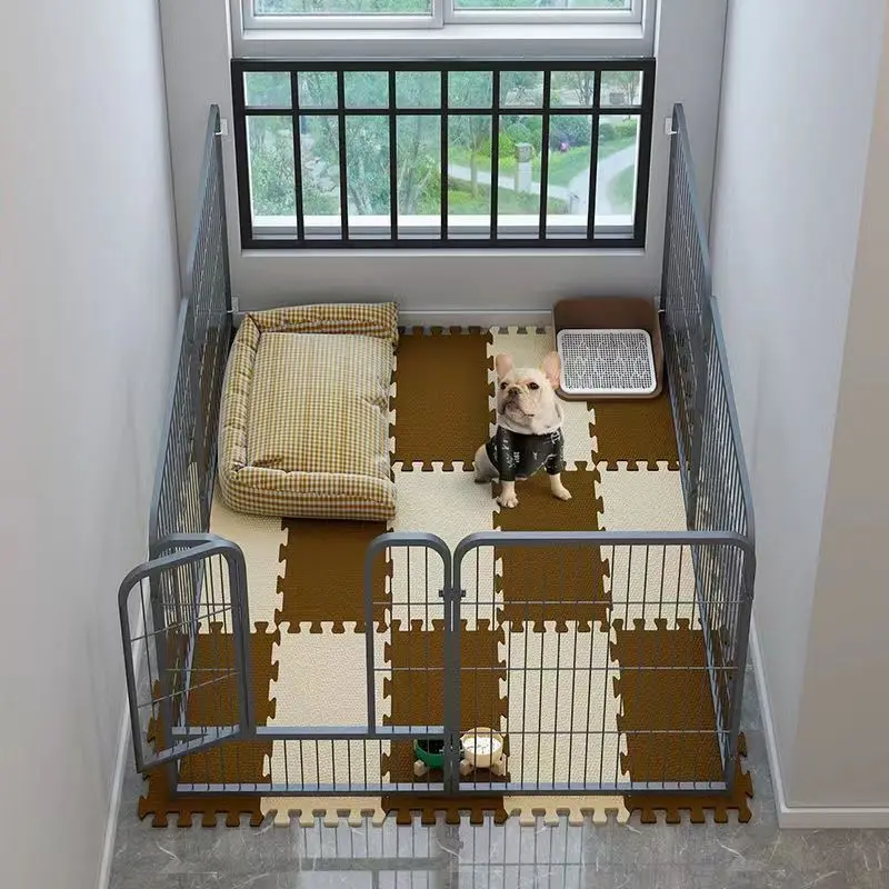 Valla para perros medianos y grandes de gran tamaño de acero inoxidable, necesidades diarias para perros Golden Retriever hogar