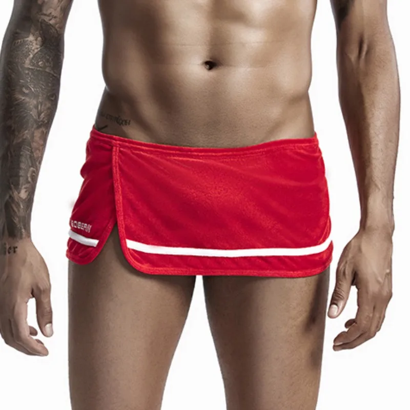 Aro Panties Slit Homme Mens Shorts Boxers Dress Sexy Lingerie U Convex Pouch Underwear Sleep Bottom Male Homewear Panties Briefs