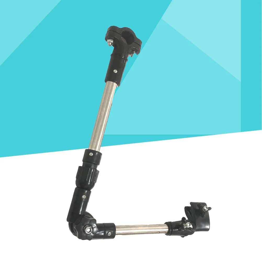 2-Sections Umbrella Mount Holder Adjustable Arm Handlebar Clamp for Bicycle Stroller Wheelchair Rain Sun Shield
