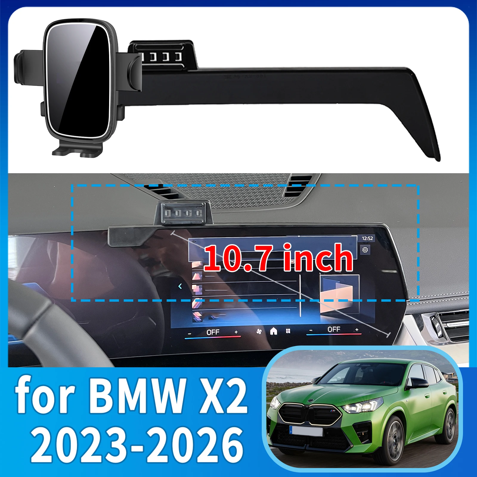 

fit for BMW X2 2023 2024 2025 2026 ix2 Phone Holder, Dashboard Screen Mount Bracket Easy Installation​​ Car accessoires