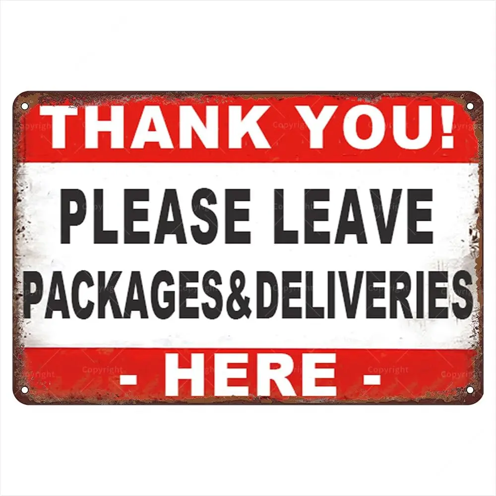 Express Delivery Retro Metal Tin Signs, 12