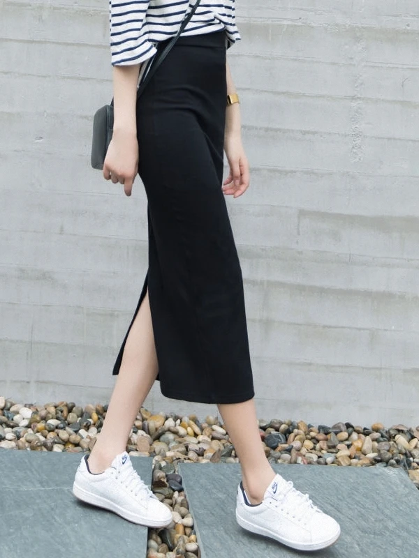 

High Waist Spring Midi Skirt Women's Wrap Skirt Asymmetrical Hemline Floral Print Casual Stand Fit Skirts for Ladies