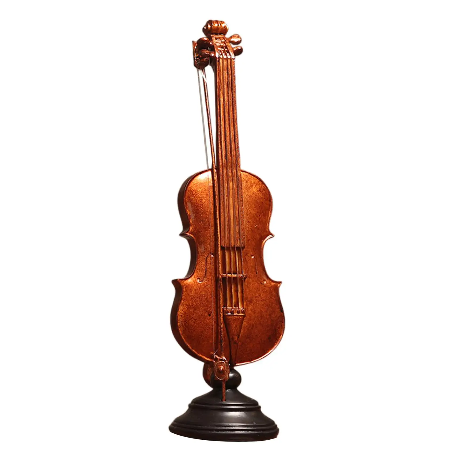 Violin Model Ornaments with Base Ornament Cabinet Ornaments Home Decor Sculpture