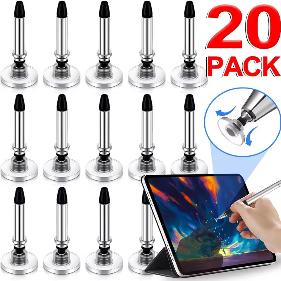 Replaceable Magnetic Stylus Pen Disc Tips Universal Round Shape Penpoint High Precision Pen Tip for Touch Screen Devices